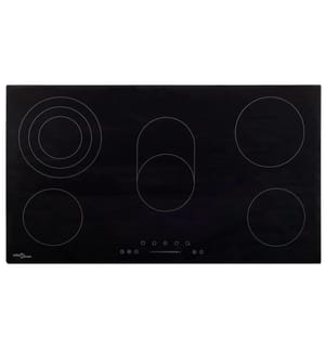 Glaskeramik-Kochfeld mit 5 Platten Touch Control 77 cm 8500 W