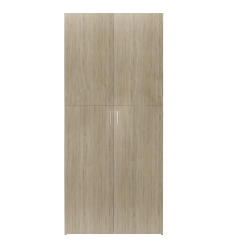 Schuhschrank Sonoma-Eiche 80x35,5x180 cm Holzwerkstoff