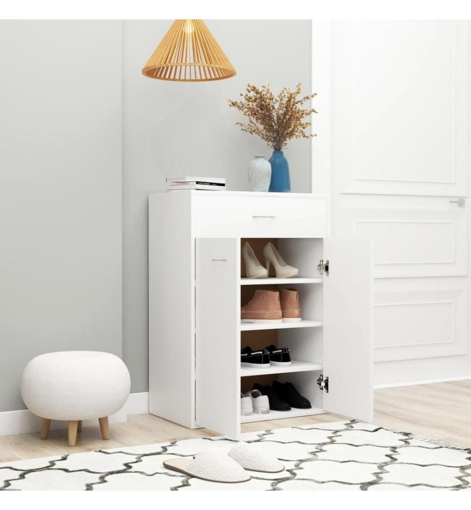 Schuhschrank Weiss 60×35×84 cm Holzwerkstoff