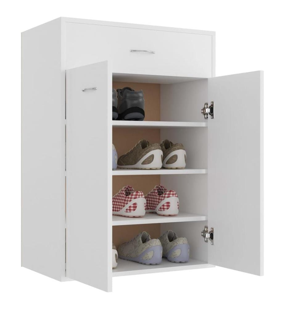 Schuhschrank Weiss 60×35×84 cm Holzwerkstoff