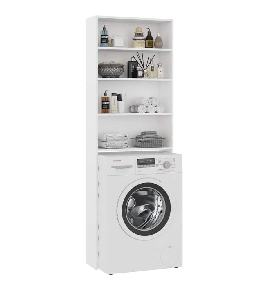 Waschmaschinenschrank Weiss 64x24x190 cm