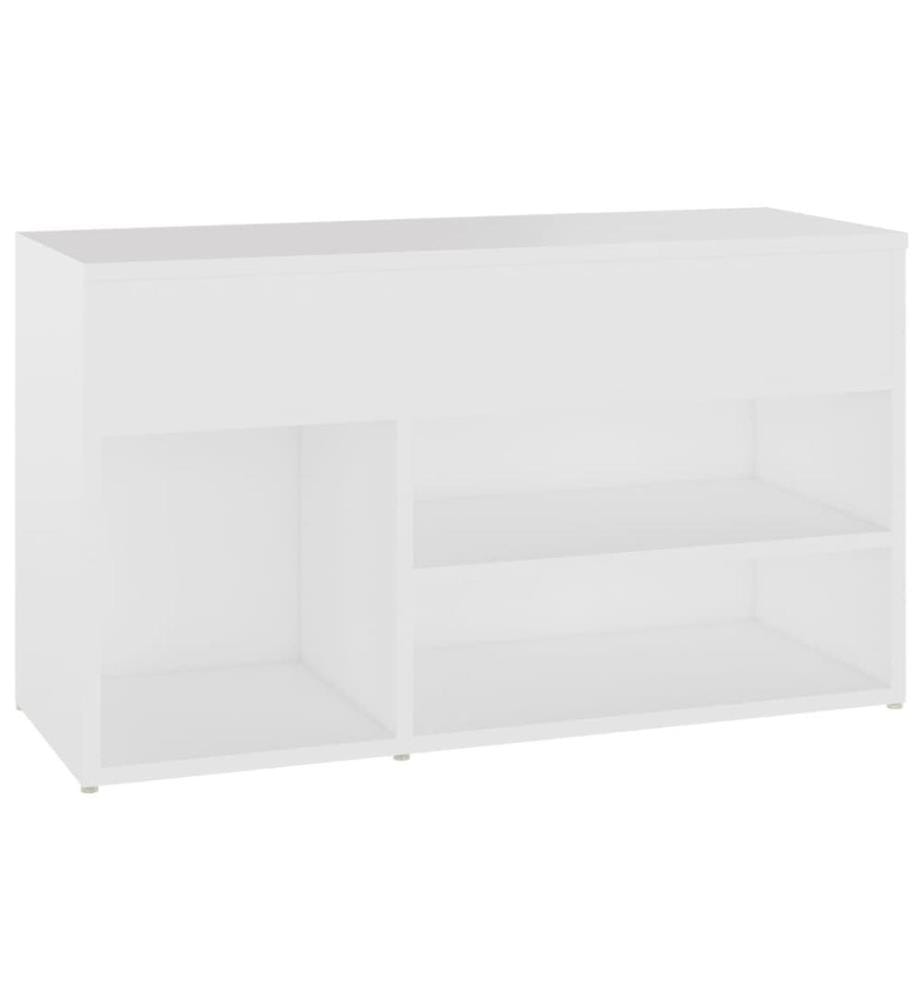 Schuhbank Weiss 80x30x45 cm Holzwerkstoff