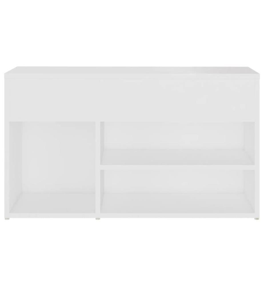 Schuhbank Weiss 80x30x45 cm Holzwerkstoff