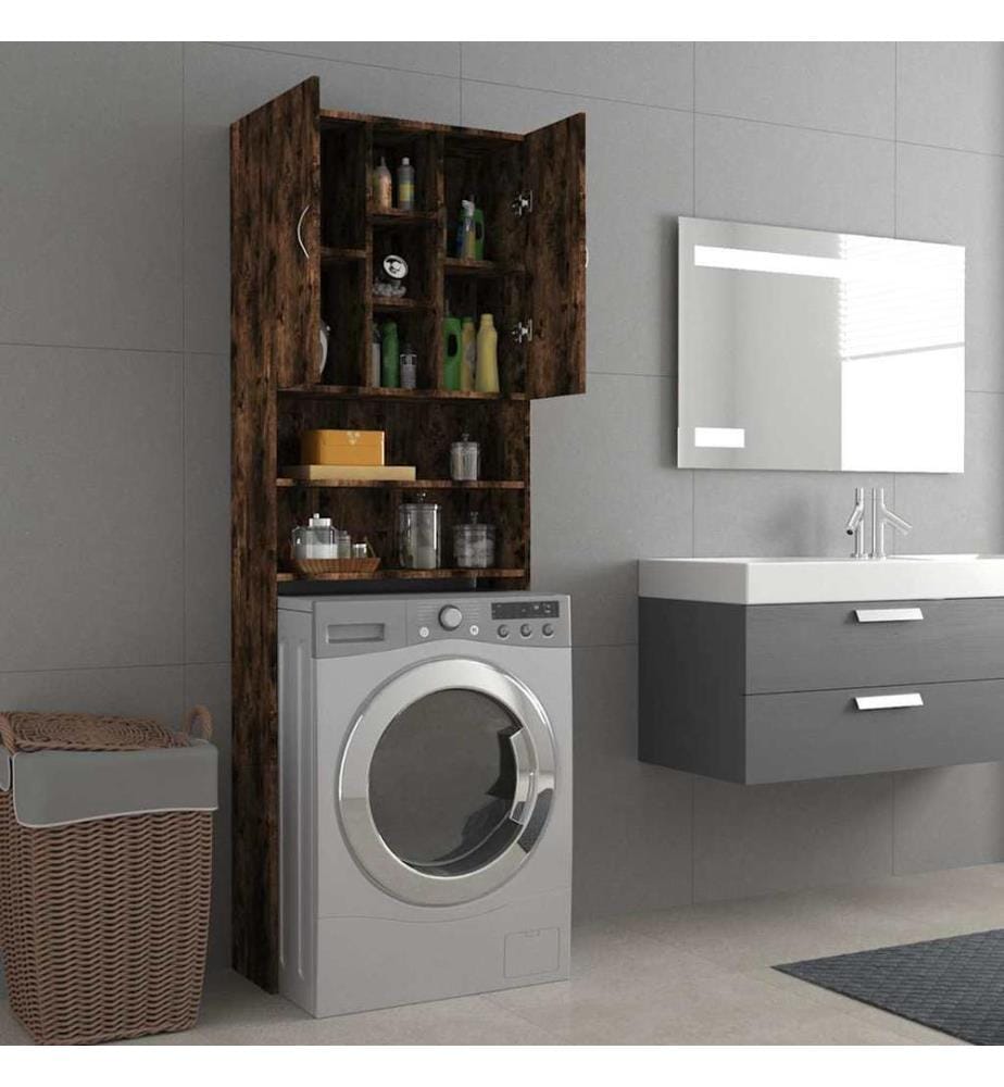 Waschmaschinenschrank Räuchereiche 64x25,5x190 cm
