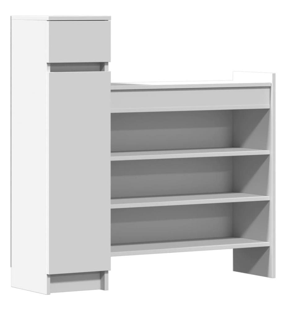Schuhschrank Weiss 100,5x28x100 cm Holzwerkstoff