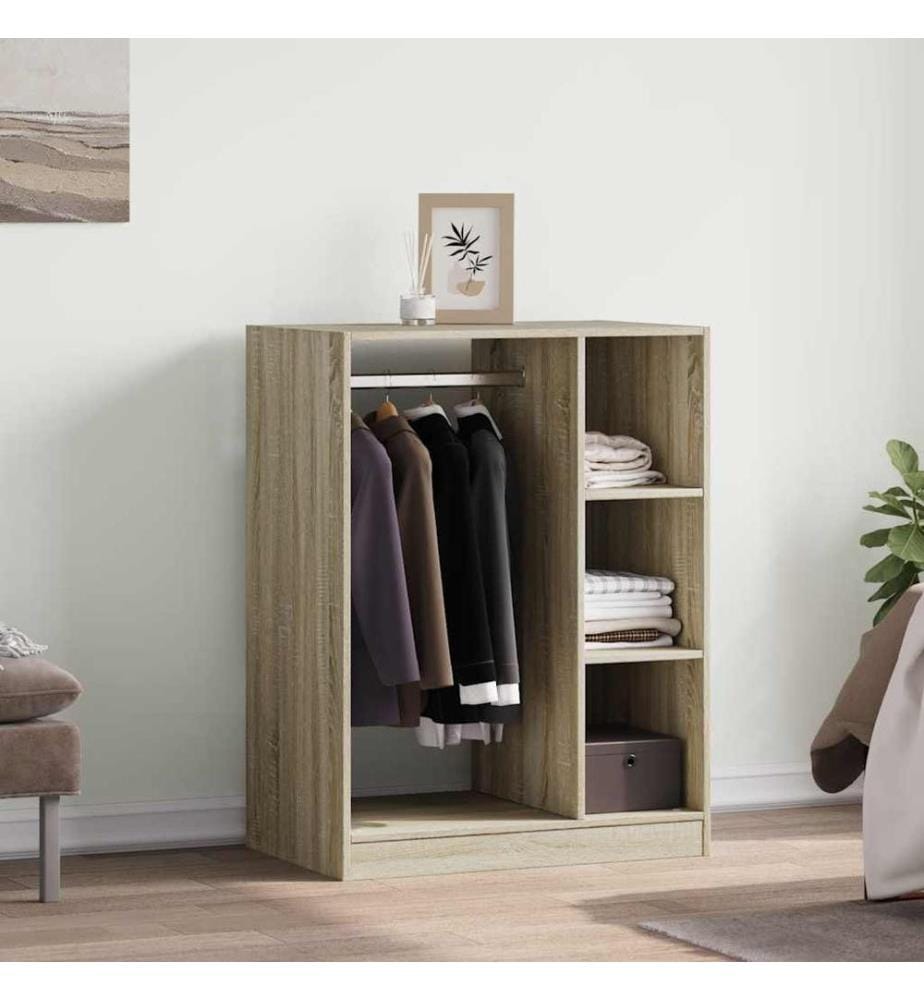 Garde-robe chêne sonoma 77x48x102 cm bois d'ingénierie