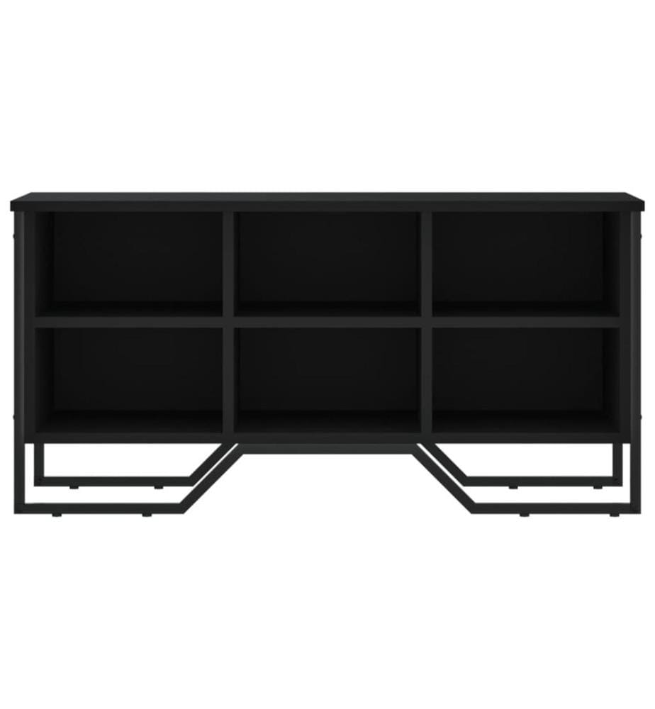Schuhregal Schwarz 90x38x45,5 cm Holzwerkstoff