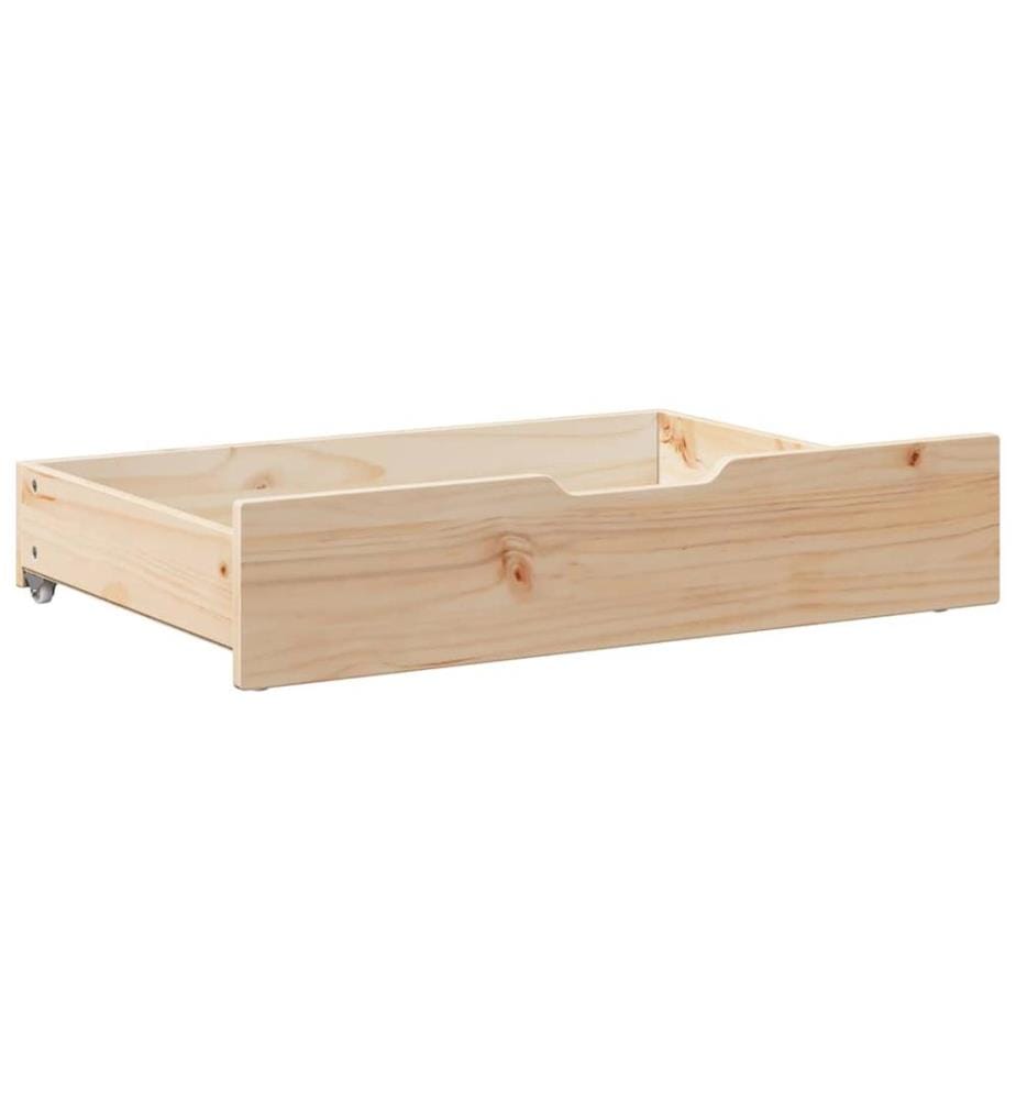 Bettschubladen mit Rollen 2 Stk. 85x55x17 cm Massivholz Kiefer