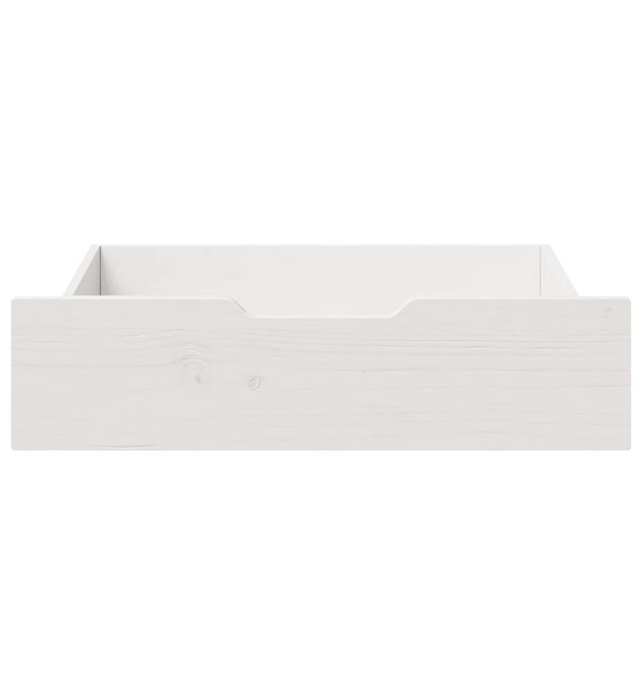 Bettschubladen 2 Stk. Weiss 75x55x17 cm Massivholz Kiefer