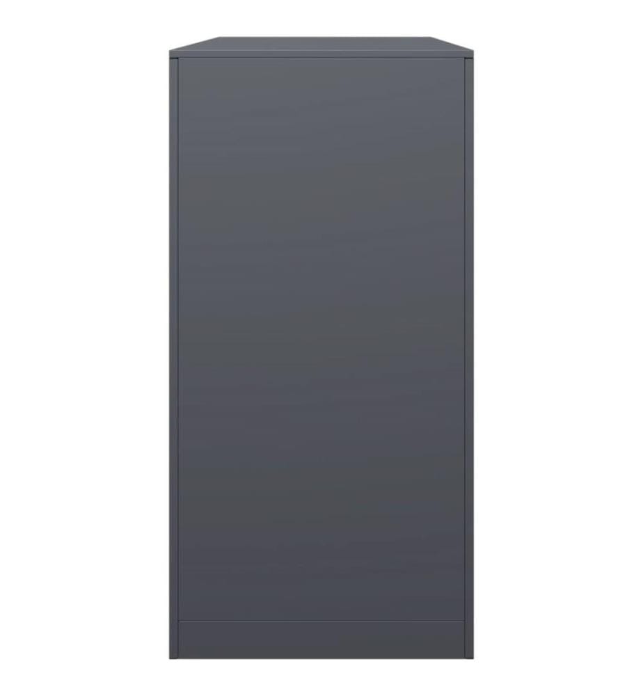 Portant de bois de chauffage anthracite 100x40x80 cm acier
