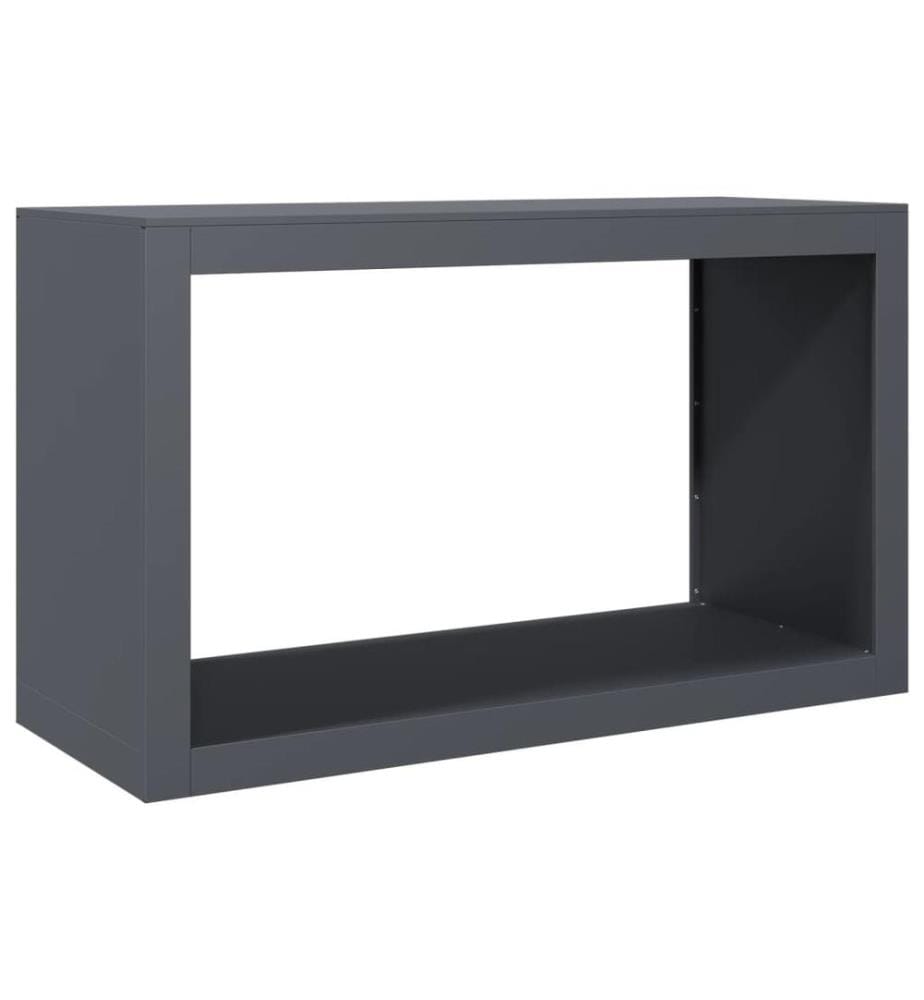 Portant de bois de chauffage anthracite 100x40x60 cm acier