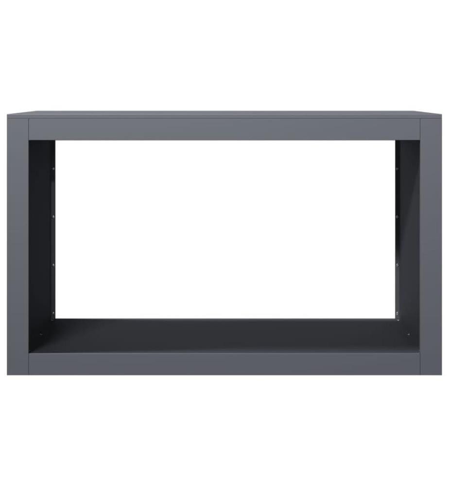 Portant de bois de chauffage anthracite 100x40x60 cm acier