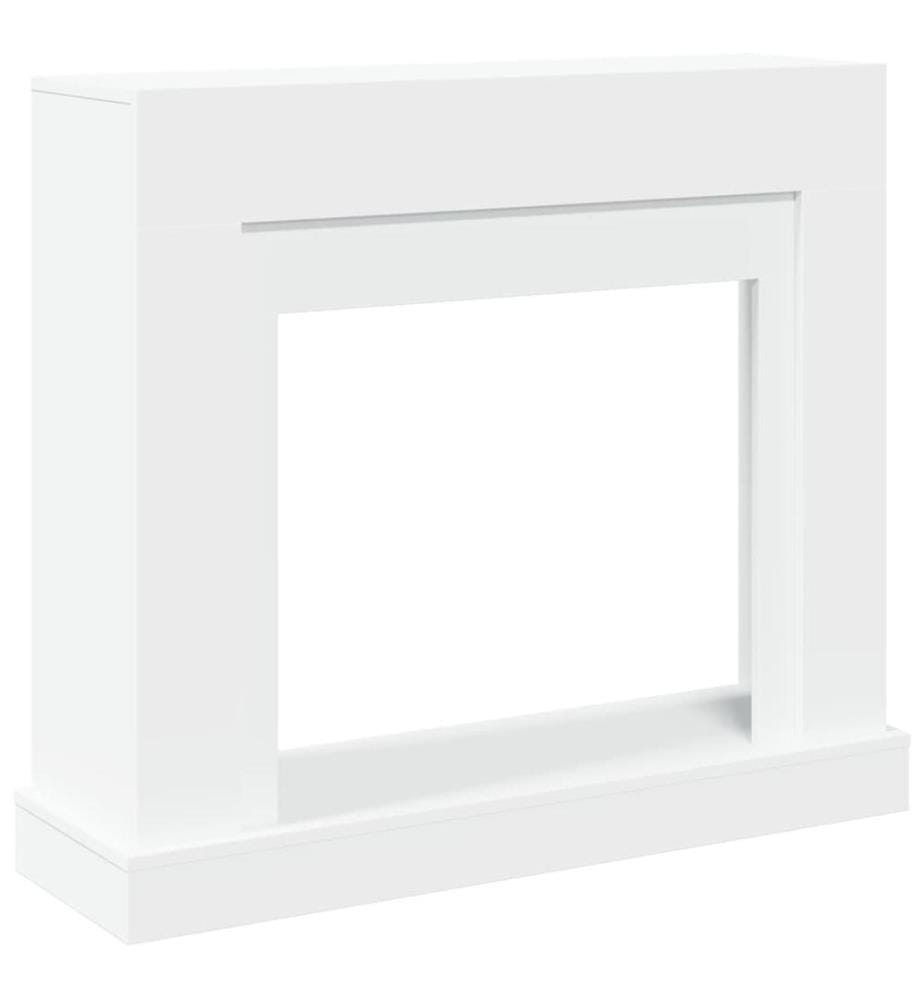 Cadre de cheminée blanc 100x30x87,5 cm bois d'ingénierie