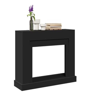 Kaminumrandung Schwarz 100x30x87,5 cm Holzwerkstoff