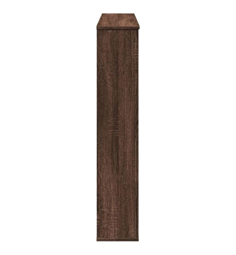 Kaminumrandung Braun Eichen-Optik 100x20x100 cm Holzwerkstoff