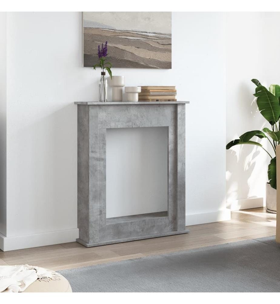 Kaminumrandung Betongrau 75x20x87,5 cm Holzwerkstoff