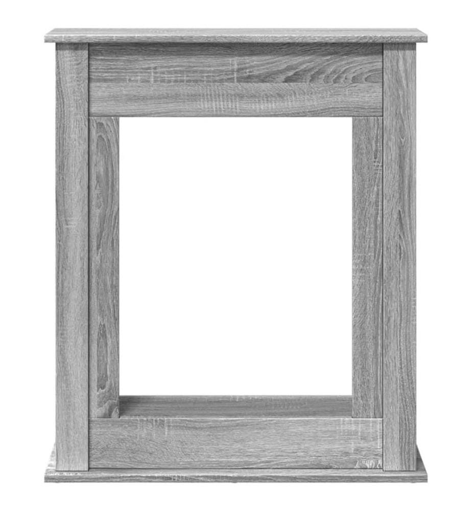 Cadre de cheminée sonoma gris 75x20x87,5 cm bois d'ingénierie