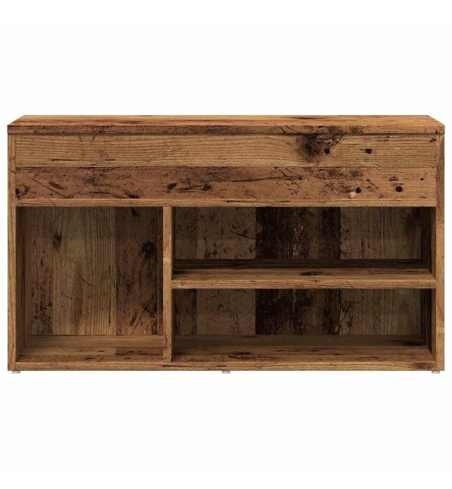 Schuhbank Altholz-Optik 80x30x45 cm Holzwerkstoff
