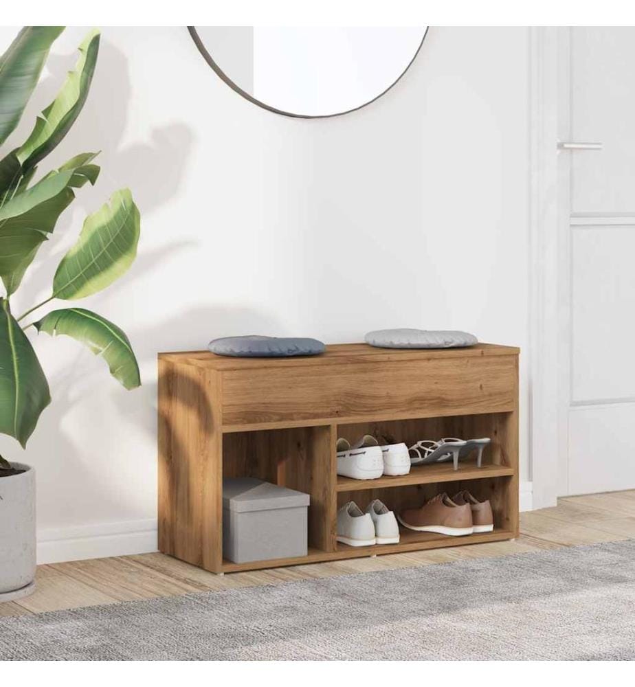 Schuhbank Artisan-Eiche 80x30x45 cm Holzwerkstoff