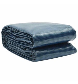 Treibende Pool-Solarplane PE 549x274 cm Schwarz und Blau
