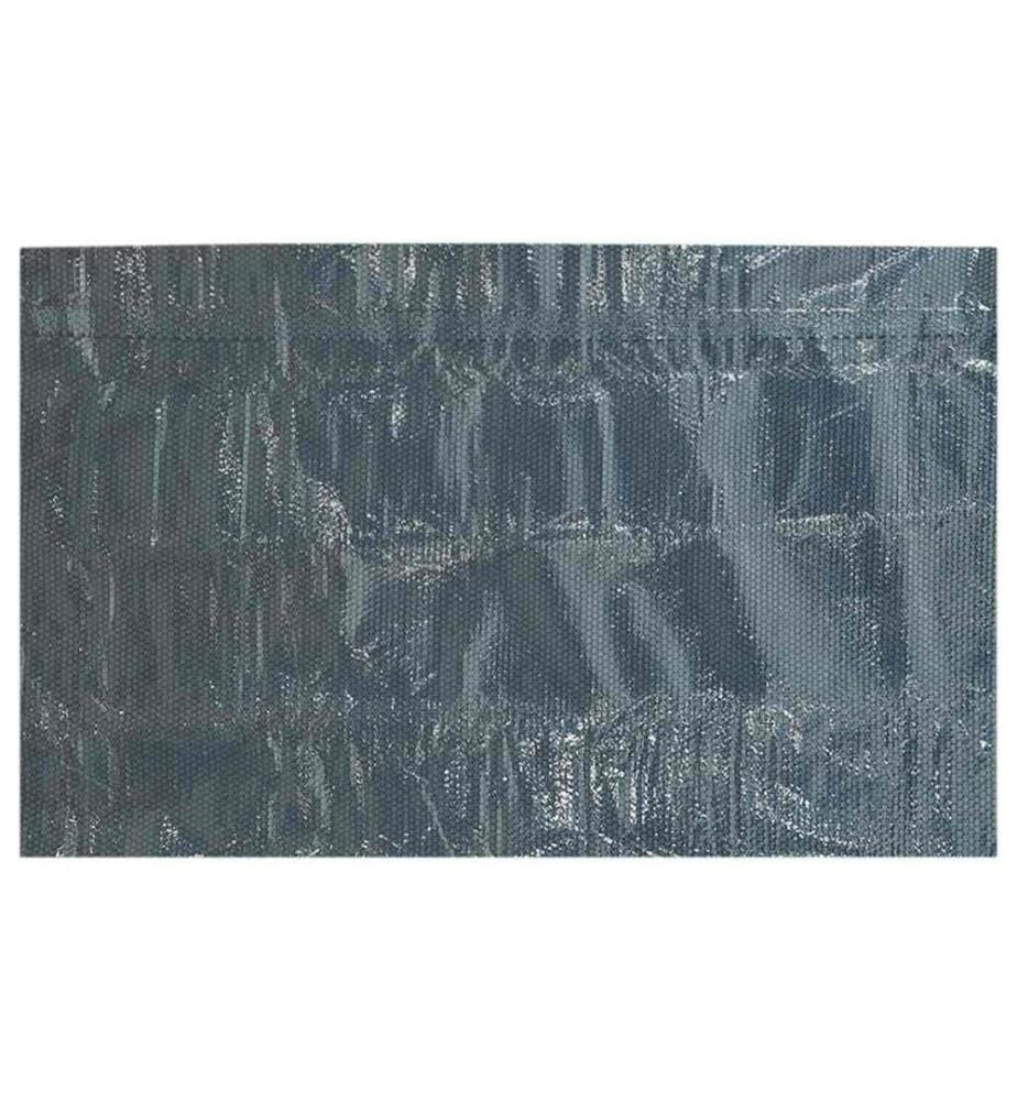 Treibende Pool-Solarplane PE 549x274 cm Schwarz und Blau