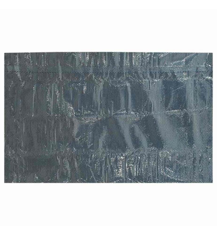 Treibende Pool-Solarplane PE 400x200 cm Schwarz und Blau