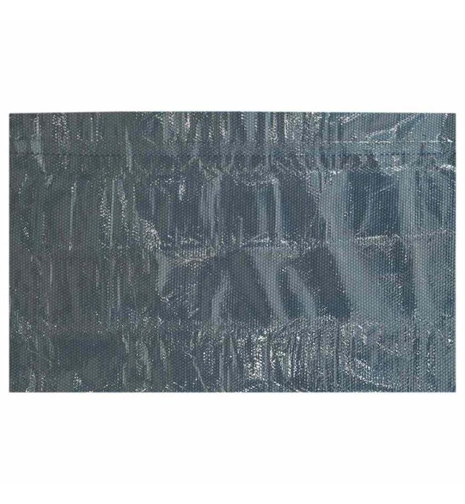 Treibende Pool-Solarplane PE 975x488 cm Schwarz und Blau