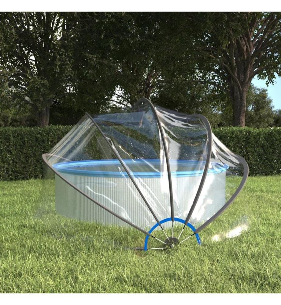 Pool-Kuppel Rund 376x188 cm PVC
