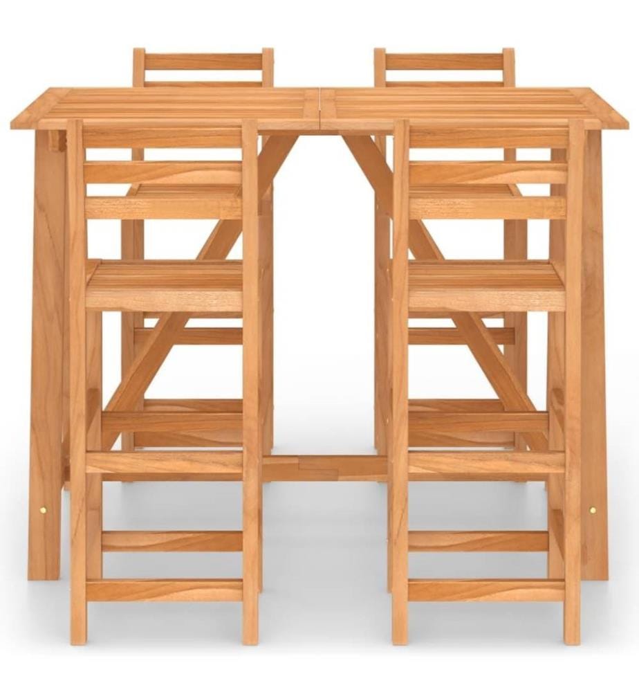 Ensemble de bar d'extérieur 5 pcs Bois d'acacia massif