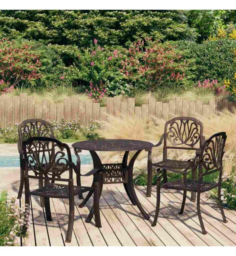 Ensemble de bistro 5 pcs Aluminium coulé Bronze