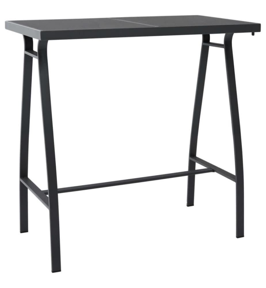 5-tlg. Gartenbar-Set Schwarz und Grau