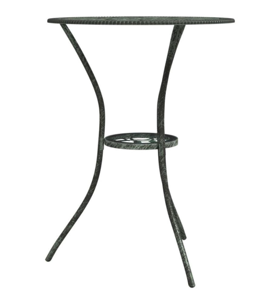 3-tlg. Bistro-Set Aluminiumguss Grün