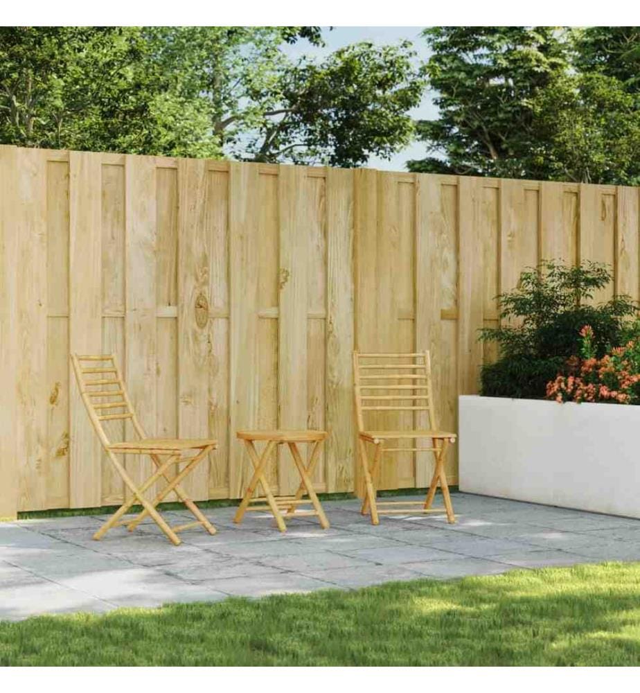 3-tlg. Bistro-Set Bambus