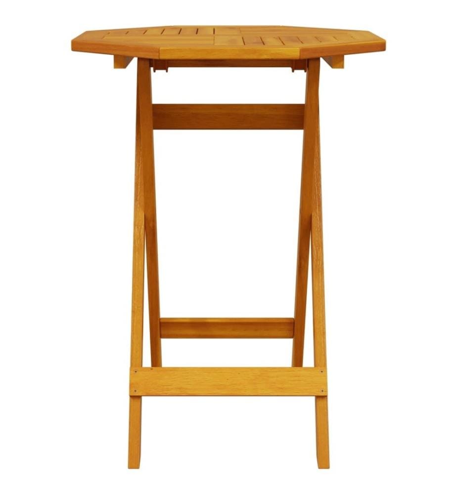 Ensemble de bistro pliable 3 pcs bois d'acacia solide