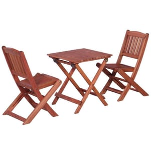 Bistro-Set für Kinder 3-tlg. Eukalyptusholz Massiv