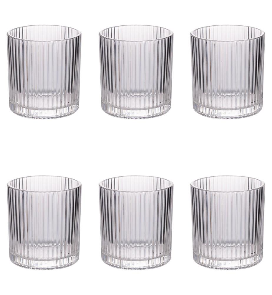 6er-Set zylindrische Wassergläser, 340 ml