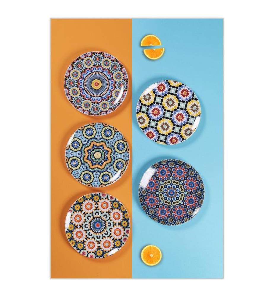 Lot de 6 assiettes à fruits Marrakech - Couleur aléatoire