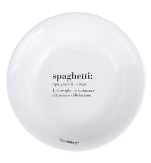 Satz von 6 Victionary Suppenteller Opal Runde D22 cm Spaghet - Weiss