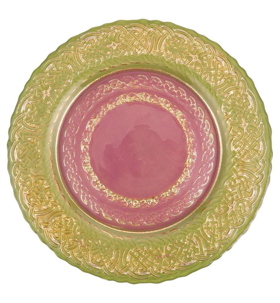 Bodenplatte - 33 cm / Roségold / Grün