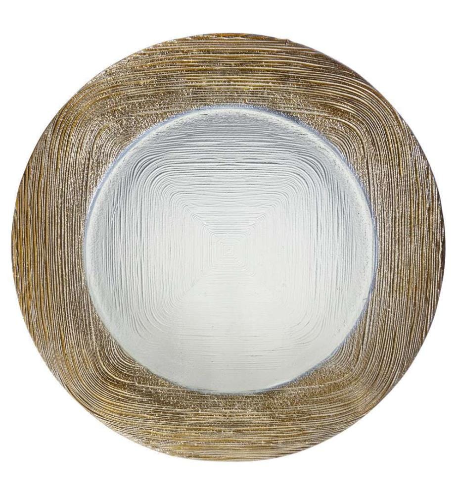 Plaque de fond en verre - 33 cm / Doré