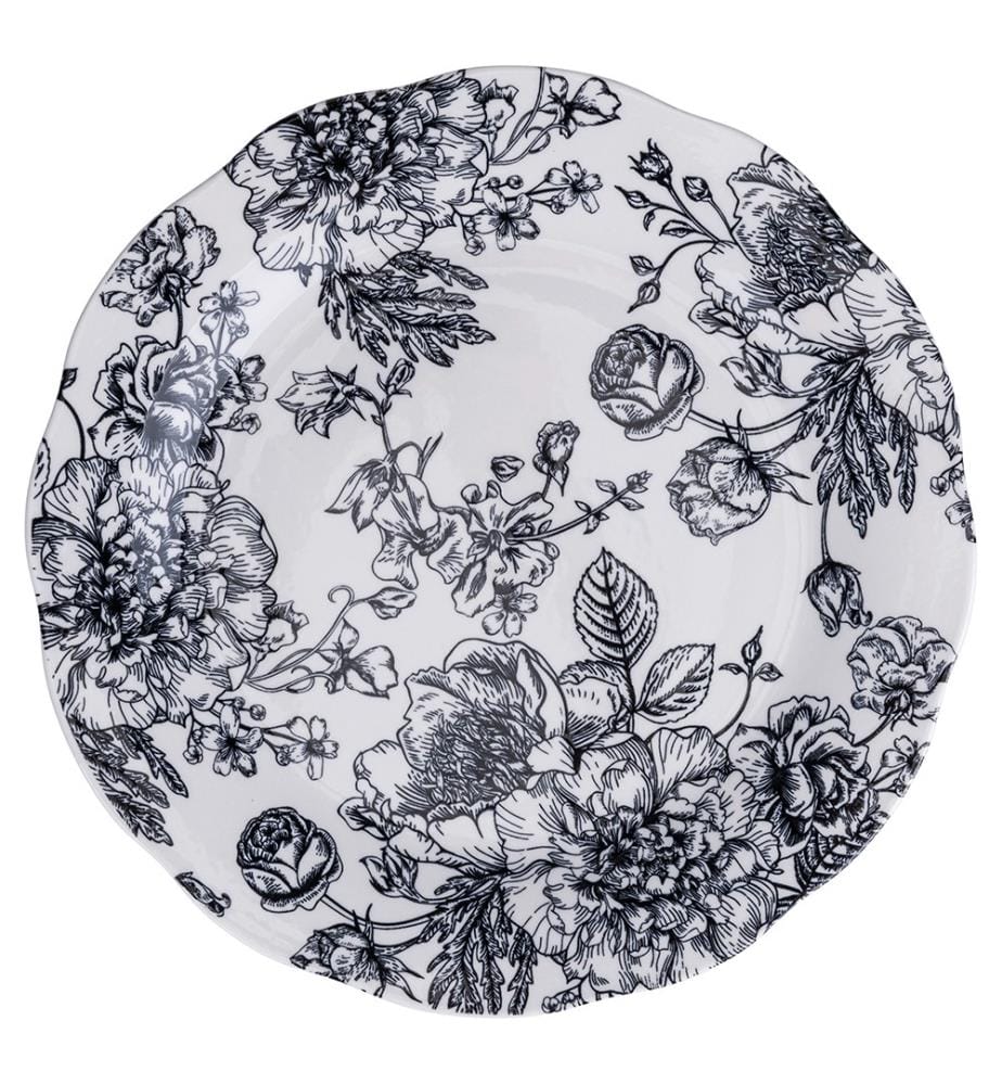 Service de table 18 pièces - Madame Black / Blanc / Noir