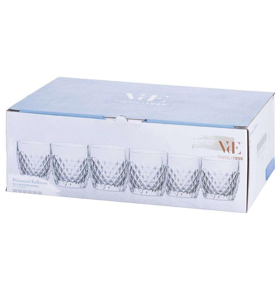 6er-Set Diamond Balloon Gläser - 350 ml / Transparent