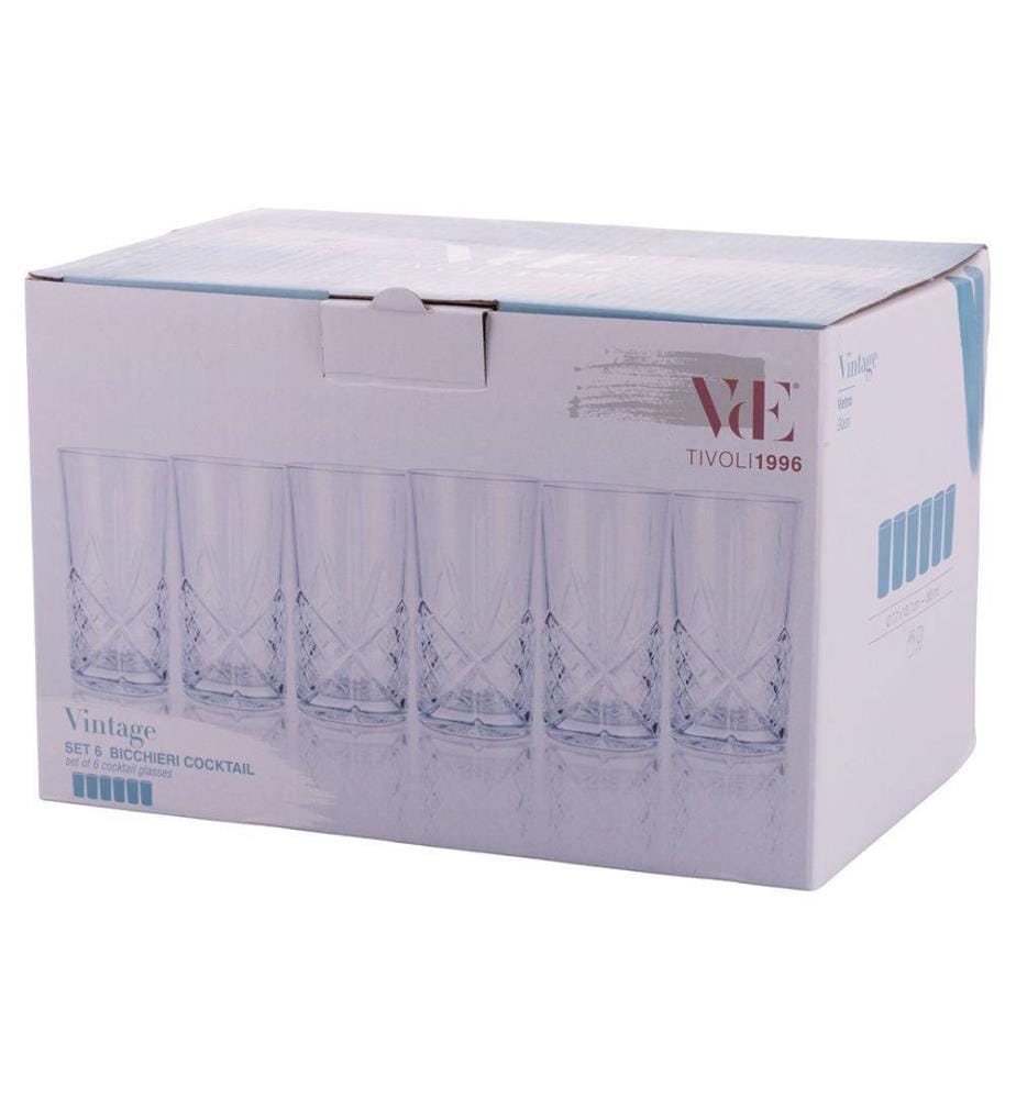 Set von 6 Cocktailgläsern Vintage - 365 ml