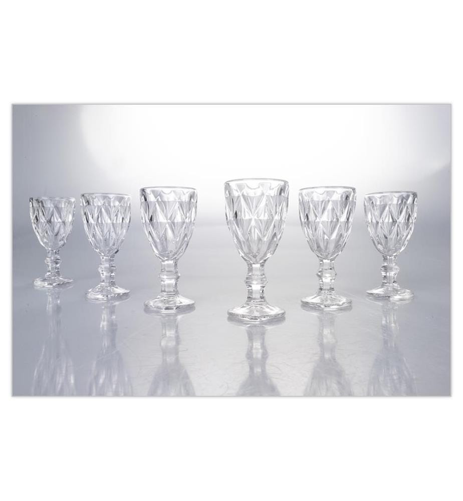 Set von 6 Likörgläser Prism - Transparent