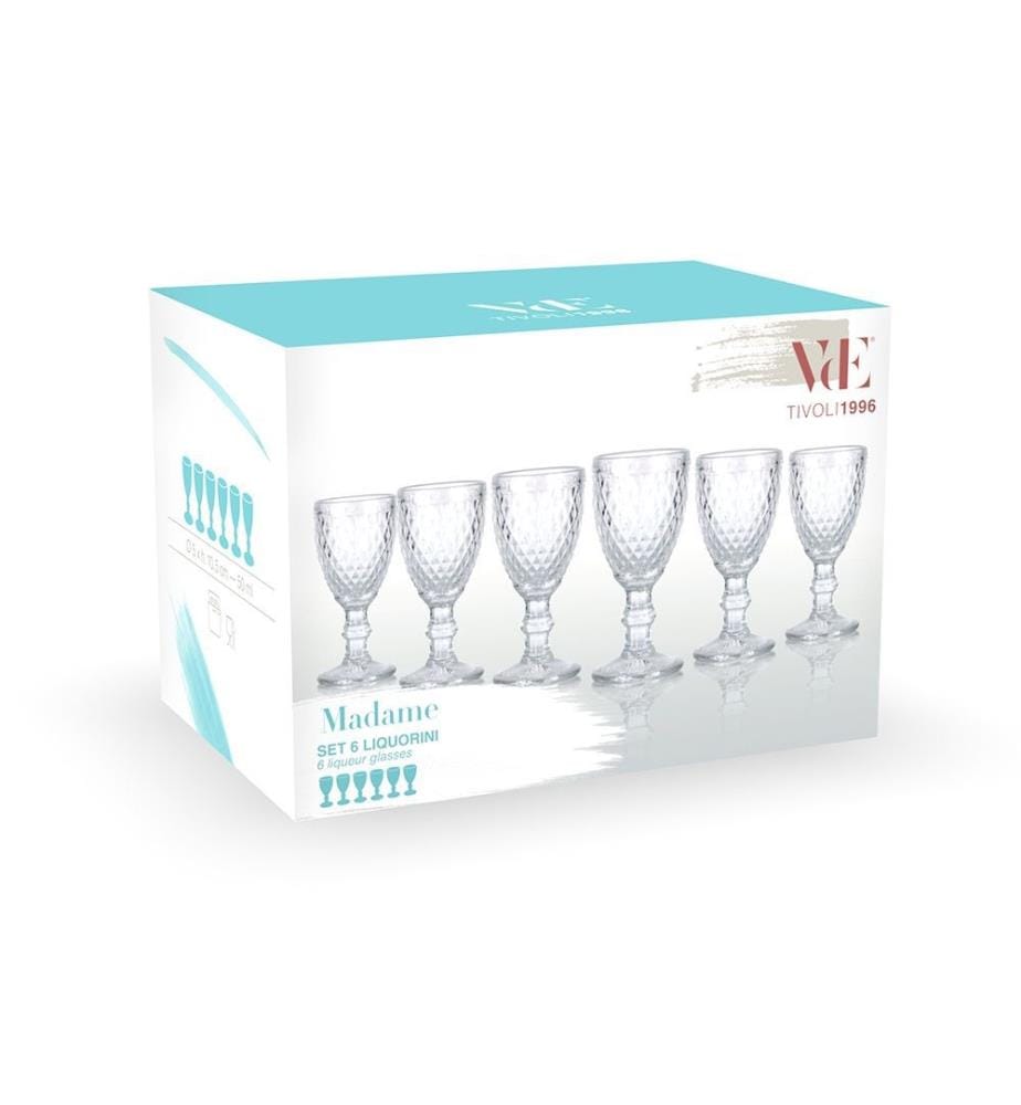 Set von 6 Likörgläsern Madame - 50 ml / Transparent