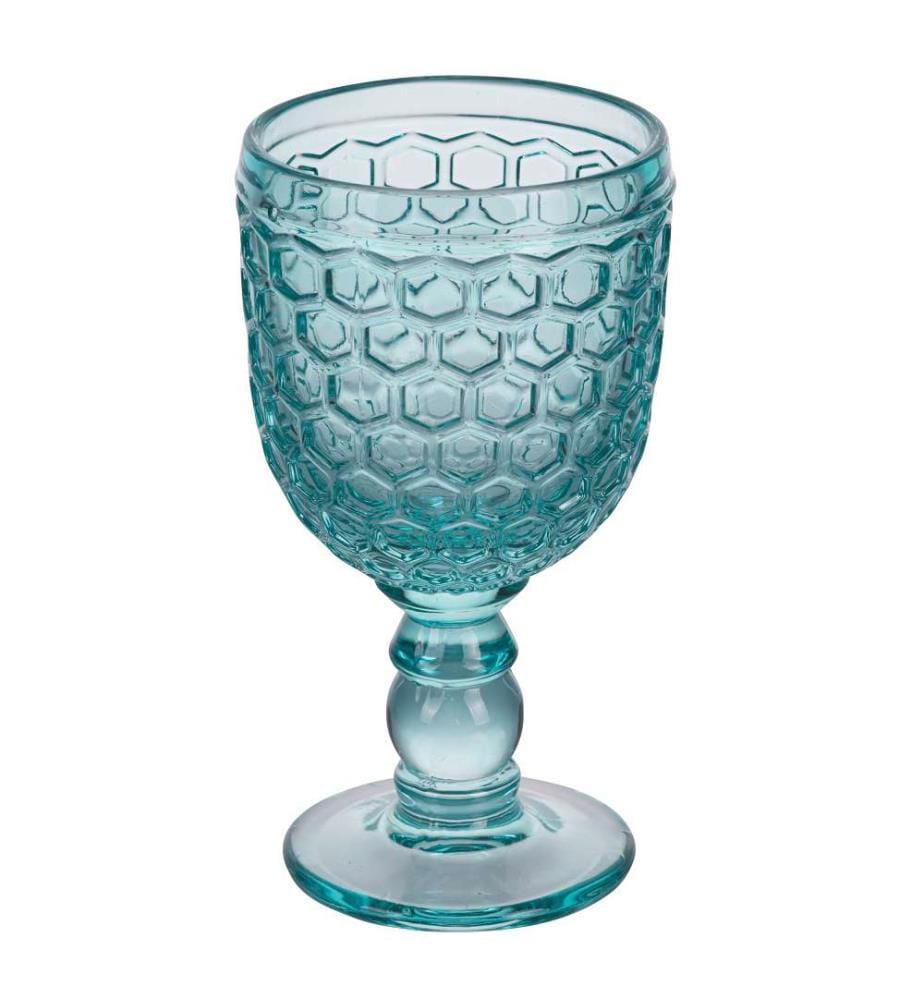 Set von 6 Weingläsern Geometrie Ocean - Blau