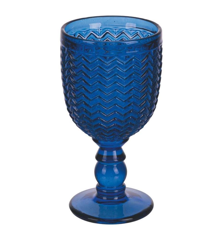 Set von 6 Weingläsern Geometrie Ocean - Blau