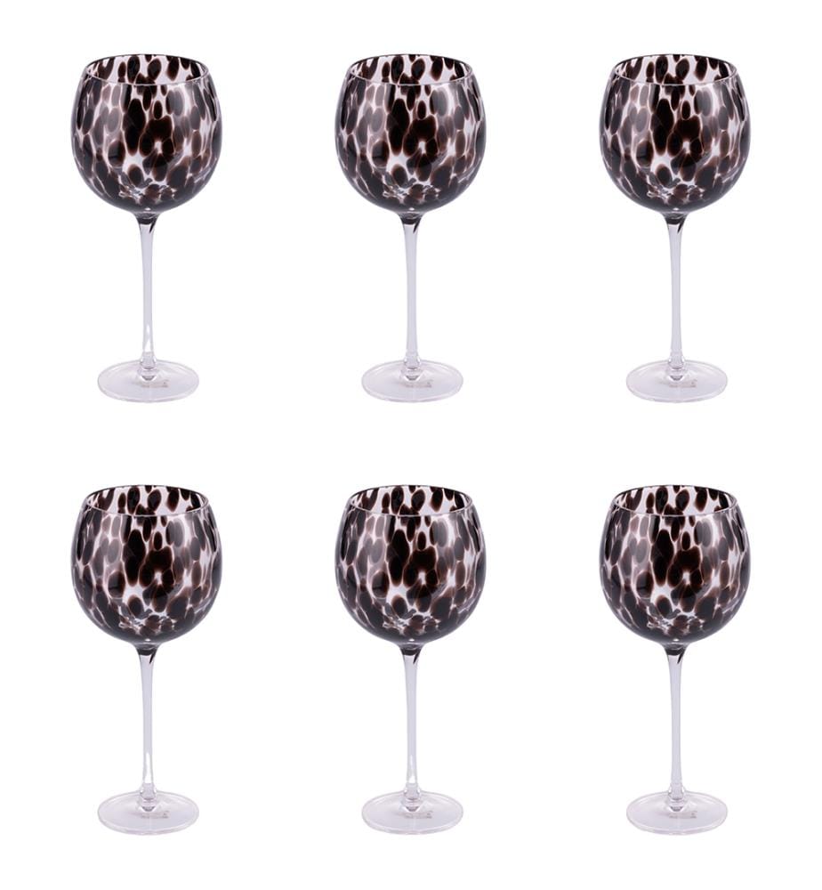 Set von 6 Cocktailgläser - 515 ml / Transparent / Schwarz