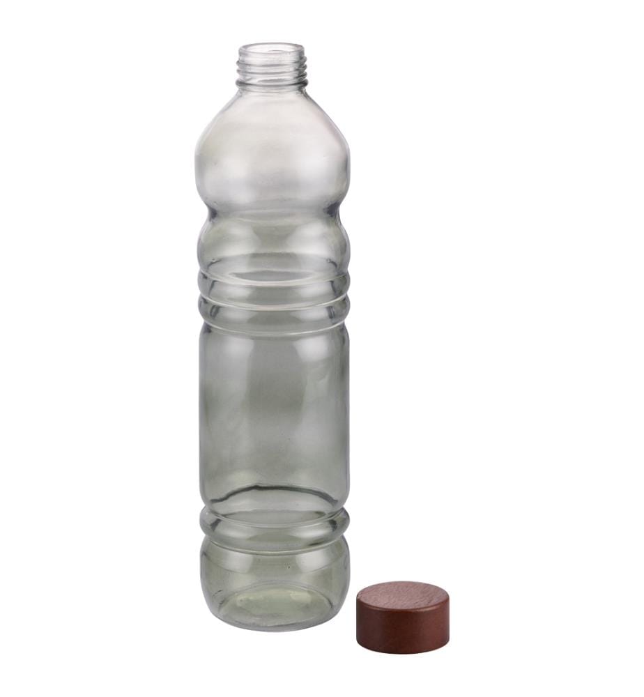 3er-Set Sodaflaschen Lime mit Akaziendeckel - Rauch