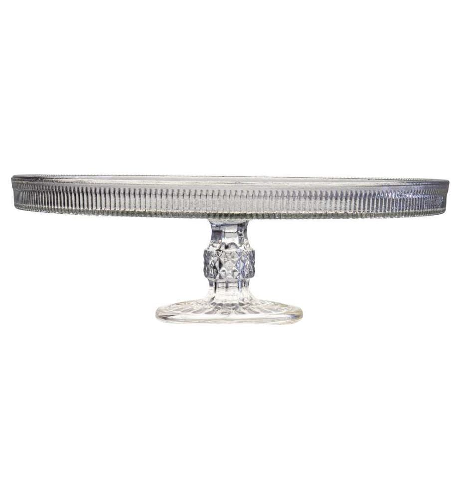 Support à gâteaux - 30 cm / Baroque / Transparent